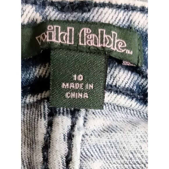 Wild Fable Womens Size 10 High-Waisted Skinny Acid Wash Jeans Button Fly Blue - Picture 9 of 10